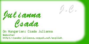 julianna csada business card